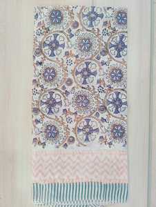 New Arrival Women's Cotton Sarong Hand Block Print Floral Beach Cover up Scarf Breathable <b>Head</b> <b>Wrap</b> for Summer Perfect Gift Her - Product Image 4