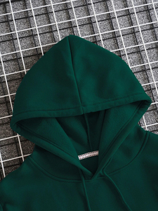 OEM Pull à capuche lourd de haute qualité Sweats à capuche en coton à épaules tombantes Sweats à capuche surdimensionnés pour hommes - Product Image 3