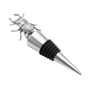 Modern Geometric Metal Wine <b>Bottle</b> <b>Stopper</b> Set Stainless Steel & Brass Decorative for Wedding Gifts and Home Bar Accessories - Product Image 3