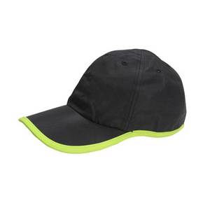 <b>Black</b> <b>Baseball</b> <b>Cap</b> With Lime Green Trim 6 Panel Adjustable Unisex Casual Outdoor Spring Summer Twill Fabric - Product Image 1