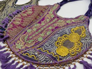 Handmade Recycled Patchwork Kantha Embroidered Fashion Lightweight Tote Bag Vintage Cotton Shoulder <b>Handbag</b> <b>Tassels</b> Boho Ethnic - Product Image 5