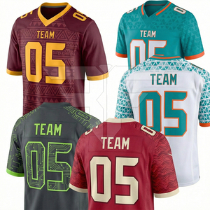 Maillots de sport respirants 100% polyester personnalisables avec impression par transfert thermique, ensemble de maillots de football tendance pour hommes et femmes - Product Image 1