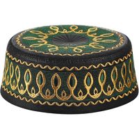Topi Kufi Muslim Pria Bordir Islam, Kupluk, Penutup Kepala Arab Oman Turki, Hadiah Ramadan Idul Fitri