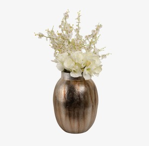 Vase de table contemporain en bronze, fait main, en métal, pour décoration de mariage, à prix avantageux - Product Image 1