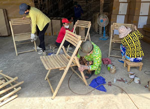 Chaise de plage pliable moderne et polyvalente en bambou, style pêcheur, pour extérieur, parc, jardin, hôtel ou villa, mobilier de salon - Product Image 4