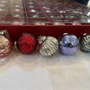 <b>Glitter</b> Glass Ball Ornaments 25 Piece Set (C1962) - Product Image 5