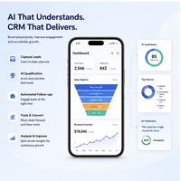 Sistema CRM Moderno con IA, Automatización de Ventas, Cuidado de Clientes Potenciales, Seguimiento de Clientes, Crecimiento Empresarial, Android, MAC, Linux, Internet, Stock