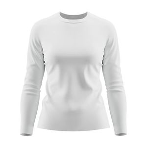 เสื้อยืดกีฬาแขนยาวสีขาว คอกลม สำหรับกีฬาทางน้ำและการฝึกซ้อม - Product Image 2
