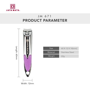 Coupe-ongles compact JAYA MATA JM671 en acier inoxydable, tranchant et portable, outil de soin personnel pour les marchés américain et asiatique - Product Image 4
