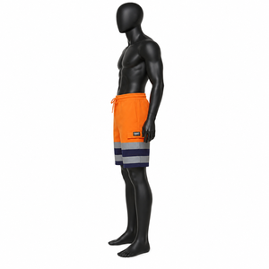 Shorts de travail haute visibilité, shorts cargo réfléchissants, pantalons de sécurité pour la construction avec ceinture élastique - Product Image 4