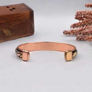 Copper Bangle for Men and Women Stylish Handmade <b>Bracelet</b> for Daily Wear <b>Healing</b> Wellness Crafts>Metal Crafts - Product Image 3