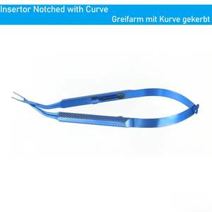 Inserteur en titane cranté et courbé, forceps chirurgical ophtalmique, instrument de microchirurgie oculaire - Product Image 3