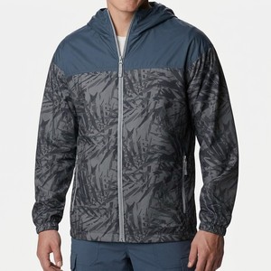<b>Mens</b> Lightweight Windbreaker <b>Jacket</b> Hooded Zip Up Printed Outdoor Sports <b>Running</b> <b>Jacket</b> Breathable Waterproof Casual Wear - Product Image 4