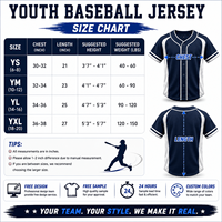 Jersey Baseball Kustom Remaja OEM ODM Kaos Tim Baseball Anak-Anak Jersey Baseball Sublimasi Kancing Depan Produsen Jersey Baseball