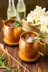 Copper cocktail <b>mug</b> set for stylish indoor luxury parties hammered finish metal cups durable reusable bar serving <b>mugs</b> - Product Image 1
