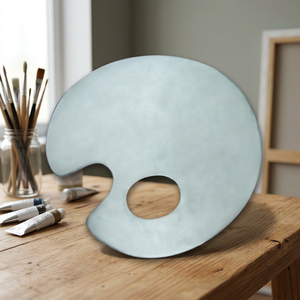 Stainless Steel <b>Makeup</b> <b>Palette</b> Round Shape With Hole Design High Quality Mixing <b>Palette</b> Instruments - Product Image 4
