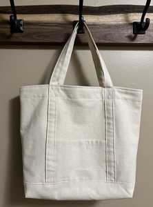 Sac fourre-tout en toile de coton de qualité supérieure, tendance, blanc, idéal pour les courses au supermarché, les courses d'épicerie et la plage - Product Image 3