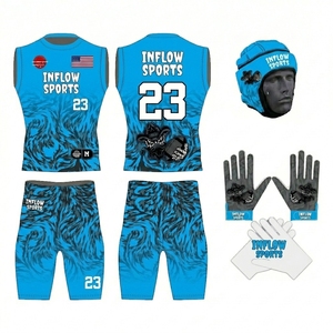 Maillot de football américain 7v7 personnalisé pour jeunes, sans manches, respirant, avec impression par sublimation et sangle élastique - Product Image 2