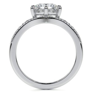 Bague de fiançailles solitaire en moissanite, argent sterling 925 plaqué or 14 carats, cadeau de luxe pour mariage, promesse ou anniversaire - Product Image 2