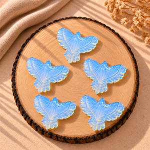 Escultura de águila de opalita de 30 mm, colgante de piedra preciosa hecho a mano para la fabricación de joyas, decoración, manualidades, suministros al por mayor - Product Image 2