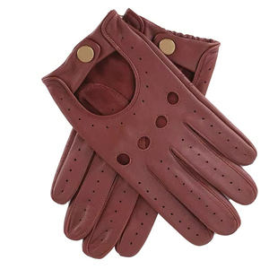 Guantes de Conducción de Piel de Oveja Genuina de Primera Calidad – Piel de Cordero Suave, Ajuste Flexible, Agarre Antideslizante, Estilo Clásico Perforado Unisex - Product Image 3