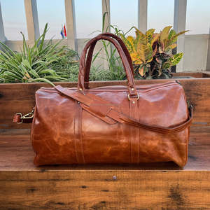 กระเป๋าดัฟเฟิลกระเป๋าเดินทางหนังวัวสำหรับผู้ชายหนังวัวแท้แบบกำหนดเอง - Product Image 2