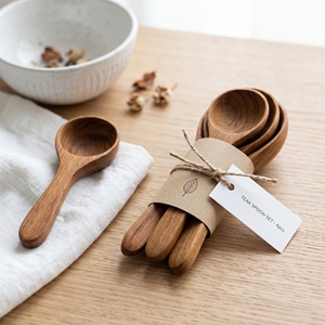 Biggie Teak Wood <b>Measuring</b> <b>Spoon</b> 13x4.5cm Food Grade Polished Wooden <b>Spoon</b> - Product Image 5