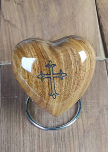 Urnas de cremación de madera con mango en forma de corazón para mascotas con soporte de acero inoxidable, urnas de cremación de madera personalizadas para perros o gatos para mascotas - Product Image 6