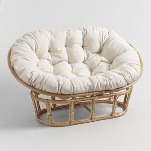 Premium patio furniture <b>cane</b> rattan papasan <b>chair</b> modern mamasan <b>chairs</b> double seat papasans - Product Image 3