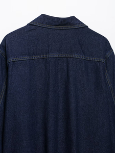 Unisex <b>Vintage</b> Washed Denim <b>Bomber</b> <b>Jacket</b> Casual Eco-Friendly Anti-Bacterial Wool Lined Winter Streetwear <b>Jacket</b> - Product Image 6