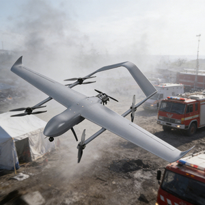 Heavy Payload Fixed Wing UAV Vertical Takeoff Industrial Grade Long Flight Duration 380min 10kg Load Advanced Imaging Transfer - Product Image 5