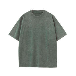 Camiseta de estilo casual para hombre, manga corta, cuello redondo, muy vendida, 100% algodón, verde - Product Image 2
