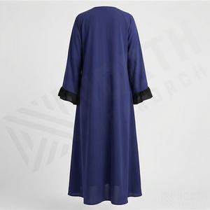 2025 OEM Kimono Abaya pour femmes musulmanes, en tissu polyester épais, doux et très extensible, col en V, manches longues, pour fêtes, Ramadan, mariages - Product Image 2