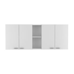 Armadietto da Cucina Bianco Portofino 150 con Doppia Anta, Due Ripiani Esterni e Due Ripiani Interni - Product Image 2