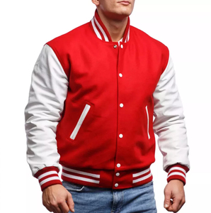 Veste de baseball à rayures pour homme, taille plus, avec logo personnalisé, marque privée - Product Image 5