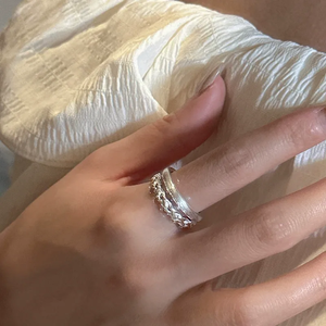 แหวนเงินแท้ S925 สไตล์เกาหลี ดีไซน์เกลียวลวดลายเส้น แหวนแฟชั่นสไตล์เกาหลี วินเทจ เงินแท้ - Product Image 5