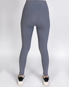 Leggings moulants pour femmes, taille haute, unis, respirants, sans coutures, avec logo personnalisé, en Spandex/Polyester, pour prix de gros, faible MOQ - Product Image 3