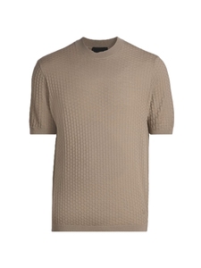 Pull en tricot à manches courtes pour homme, col rond, respirant, coton de haute qualité, couleur unie, vêtement décontracté - Product Image 6
