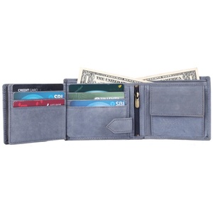 Portefeuille pour homme en cuir véritable de haute qualité avec un design fin pour les voyages d'affaires et une utilisation quotidienne - En vente - Product Image 2