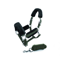 Harnais de Selle Western Ajustable pour Cheval – Taille Personnalisée, Confortable, Respirant, en Nylon Durable, avec Corde de Tête et Laisse Équestre
