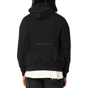 Sweat-shirts à capuche en molleton français streetwear, broderie 3D, sweat-shirts à capuche lourds, logo personnalisé, sweat-shirt pour homme - Product Image 2