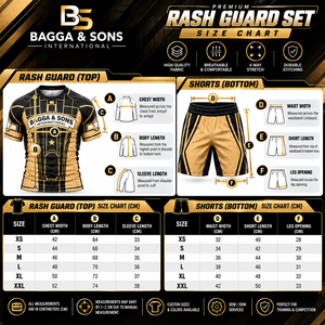 Ensemble de rashguard MMA personnalisé pour homme, noir et or, respirant, sans kimono, pour Jiu Jitsu BJJ, kit de grappling - Product Image 6