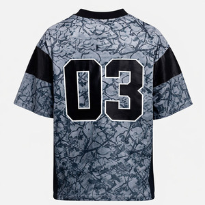 เสื้อฟุตบอลตาข่ายขนาดใหญ่ลายพรางต้นไม้แท้สีดำสำหรับเล่นตามสั่งพิมพ์โลโก้ได้ตามต้องการ - Product Image 5
