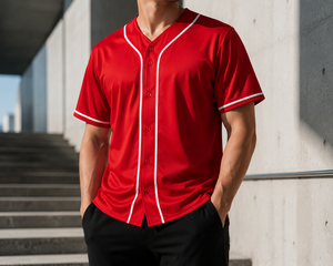 Uniforme Deportivo Personalizado de Poliéster con Botones, Ligero, Cómodo, con Logotipo Sublimado en la Parte Delantera y Trasera - Product Image 1