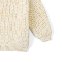 Sweater Rajut Kerah Bulat 100% Katun Unisex Bayi Balita Musim Dingin Kasual Lengan Panjang Warna Solid Ramah Lingkungan 7GG Gauge Atasan