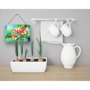 New Arkansas Apple Blossom Watercolor Wall Hanging Prints Multicolor Aluminum Metal <b>Sign</b> for Kitchen <b>Bathroom</b> Plaque Home Decor - Product Image 3