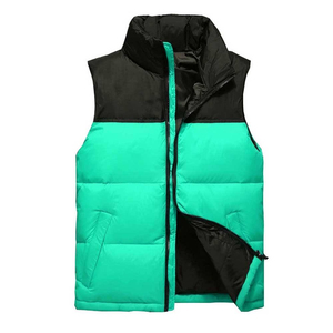 Custom Winter Fashion Stand Collar Thicken Cotton Warm Plain Sports Coats Puffer Padded Puffer <b>Vest</b> Jacket <b>Men's</b> <b>Vests</b> - Product Image 1