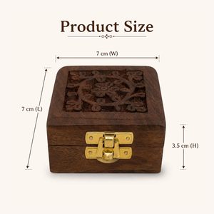 Handcrafted Customized Polished Wooden Mini Jewelry Storage <b>Box</b> | Small Organizer <b>Box</b> for Rings <b>Earrings</b> Nose Pins | Brown Gift - Product Image 3
