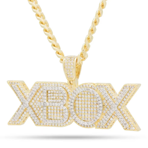 Pendentif croix plaqué argent avec ailes, micro-pavé de strass en cristal, charme hip-hop pour homme, cadeau - Product Image 3