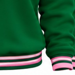 Sudadera Verde de Punto Acanalado para Mujer con Gráfico de Letras 'Sisterhood' y Patrón de Corazones, Cuello Redondo, Manga Larga, Estilo Casual, Personalizable para Damas - Product Image 4